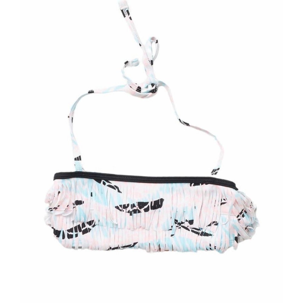 SNAPPER ROCK Surf Safari Fringe Bandeau Bikini Swim Top NEW WITH TAGS